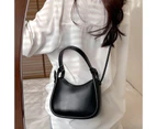 Crossbody Bag Adjustable Large Capacity Faux Leather Multipurpose Single Shoulder Strap Bag for Party Gathering Wedding Banquet - Black