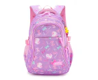 Student Backpack Bow Print Waterproof Smooth Zipper Bookbag Handbag Pencil Bag for Primary School Students - A