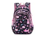 Student Backpack Bow Print Waterproof Smooth Zipper Bookbag Handbag Pencil Bag for Primary School Students - C