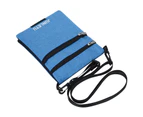 Shoulder Bag Layered Double-Sided Unisex Portable Smooth Zipper Small Bag for Sports Outdoor - Sky Blue