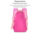 Student Backpack Bow Print Waterproof Smooth Zipper Bookbag Handbag Pencil Bag for Primary School Students - J