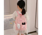 Kindergarten Backpack Adjustable Straps Large Capacity Korean Style School Bag Casual Daypack for School - Pink