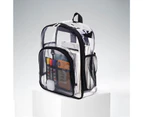 Student Backpack Transparent See Through Large Capacity Smooth Zipper School Bag for School