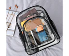 Student Backpack Transparent See Through Large Capacity Smooth Zipper School Bag for School