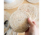 Insulation Pad Reusable Heat Resistant Corn Husk Kitchen Dining Room Natural Table Place Mat Decor for Bar