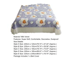 Bed Cover No Pilling Delicate Milk Velvet Autumn Winter Bedroom Warm Fleece Double Bed Bedspread for Daily Use - C Purple