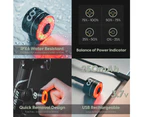 CyclingDeal Bike Bicycle 7-color Ultra Bright RGB LED Quick USB Charge Tail Rear Light - IPX6 Waterproof & Made of CNC Aluminium Alloy