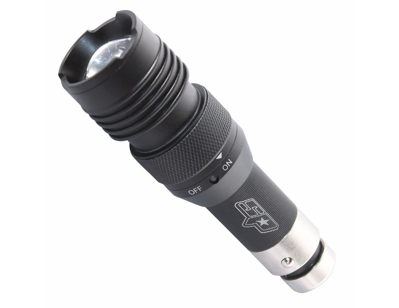SP Tools 12V LED Adjustable Beam Rechargeable Flashlight Torch