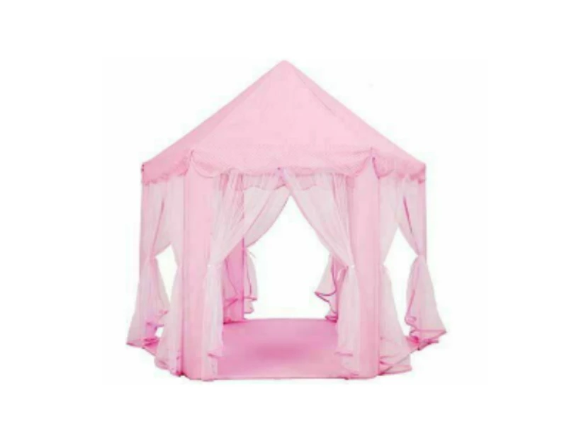 Kids Fairy Princess Castle Play Tent Pink House Hexagon Toy Pop Up Tent Indoor