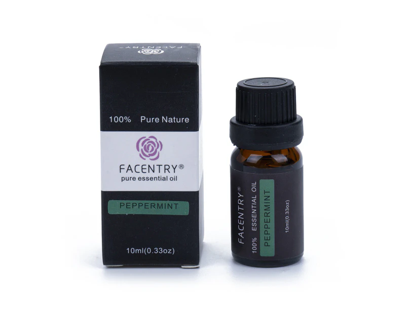 10ml Facentry Peppermint Pure Essential Oil Scent Fragrance Aromatherapy - Green