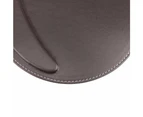 DIS TECHNOLOGY - Brown Ergonomic Round PU Leather Durable Computer Wrist Support Rest Mouse Pad