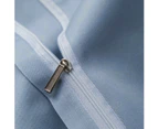 Grey Blue King  Quilt Cover Set 100% Microfiber Bedding Set