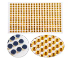 2 Sheets Acrylic Rhinestone Decals Shiny Self Adhesive Mini Phone Car Acrylic Scrapbooking Stickers for Home-Golden Yellow 3mm