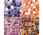 500Pcs 1x1cm Ceramic Mix-color Square Glass DIY Crafts Mosaic Tiles Art Supplies-A