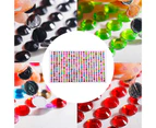 2 Sheets Acrylic Rhinestone Decals Shiny Self Adhesive Mini Phone Car Acrylic Scrapbooking Stickers for Home-Mix Colorful 6mm
