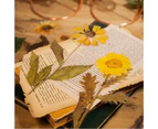 6 Sheet Album Sticker Dried Flowers Plants Pattern DIY Crafts Accessories PET Wall Art Scrapbooking Decal for Books