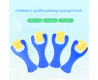 4Pcs/Set Sponge Stamp Reusable Educational Premium Kids Craft Sponge Painting Brush for Student-4pcs