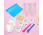 Crystal Glue Dropping Tool Set Silicone Mold Measuring Cup Dropper Mixing Bar