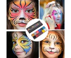 12 Colors Painted Pigments Performance High Saturation Waterproof Cosmetic Cream DIY Compact Adults Children Face Body Oil Painting Palette Home Use-A