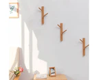 Nordic Bamboo Coat Rack Hanger Bedroom Wall Hanging Tree Branch Hats Bag Holder - Brown
