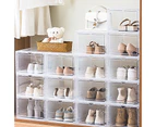 Dust-proof Shoes Box Stackable Magnetic Shoes Storage Organizer Rack Household Supplies - Clear
