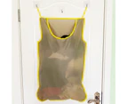 Hanging Laundry Hamper Large Capacity Space Saving Oxford Cloth Door Back Hanging Laundry Bag for Bathroom - Yellow