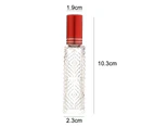 10ml Mini Clear Refillable Travel Perfume Atomizers Empty Spray Bottles - Red