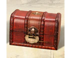 Jewelry Box Convenient Space-saving Wood Wonderful Storage Box for Rings - Retro Lock
