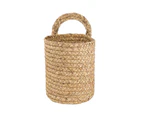 Seaweed Woven Storage Basket Wall Hanging Plant Flower Pot for Garden Patio - Solid Color