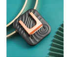Hair Dyer Holder Self Adhesive Wall Mount Space Saving Ergonomic Design Foldable Storage Plastic Punch Free Blow Dryer Rack for Bathroom - Black