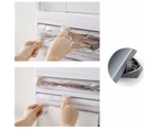 Kitchen Cling Film Storage Rack Shelf with Cutter Wall Mount Paper Towel Holder - White