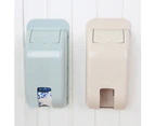 Candy Color Plastic Self-Adhesive Wall-mounted Garbage Bag Storage Box Container - Beige