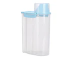 2.5L Large Rice Cereal Bean Dry Food Storage Dispenser Container Lid Sealed Box - Blue