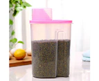 2.5L Large Rice Cereal Bean Dry Food Storage Dispenser Container Lid Sealed Box - Blue