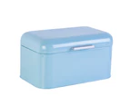 Home Office Metal Storage Box Bread Shape Large Capacity Container Organizer - Blue