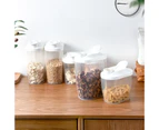 Clear Plastic Cereal Nut Food Sealed Storage Tank Kitchen Container with L - 0