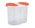 Large Capacity Food Canister Space-saving PP Durable Cereal Grain Storage Jar Kitchen Tools - Orange & White