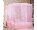 Romantic Princess Lace Canopy Mosquito Net No Frame for Twin Full Queen King Bed - Blue Full