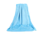 Coral Fleece Blankets Super Soft Shaggy Universal Solid-color Fleece Blankets for Sofa - Blue