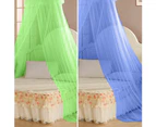 Elegent Lace House Bedding Decor Sweet Round Bed Canopy Dome Mosquito Net - Blue