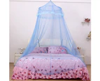 Lace Flower Dome Princess Bed Curtain Canopy Kids Room Mosquito Fly Insect Net - Blue