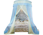 Household Dome Princess Bed Curtain Canopy Kids Room Mosquito Fly Insect Net - Yellow Blue