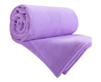 Soft Solid Color Warm Blanket Home Living Room Bedspread Cover Rug Sofa Decor - Black
