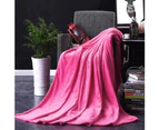 Soft Solid Color Warm Blanket Home Living Room Bedspread Cover Rug Sofa Decor - Sky Blue