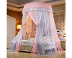 Household Dome Princess Bed Curtain Canopy Kids Room Mosquito Fly Insect Net - Pink Yellow