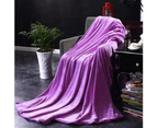 Soft Solid Color Warm Blanket Home Living Room Bedspread Cover Rug Sofa Decor - Black