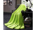 Soft Solid Color Warm Blanket Home Living Room Bedspread Cover Rug Sofa Decor - Green