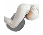 Backrest Pillow Removable Washable Preferred Material Soft Convenient Polyester Cotton Maternity Support Body Belly Pillows for Mother - Grey