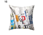 Newspaper Throw Pillow Case Cushion Cover Sofa Bed Car Cafe Office Decoration - 16#