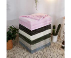 Winter Warm Mesh Pineapple Grid Soft Flannel Bed Sofa Carpet Conditioner Blanket - Dark Coffee